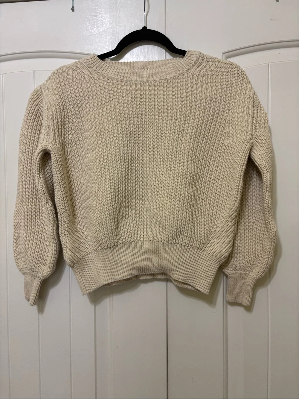 GAP cream chunky knit crewneck pullover sweater sz XS | preppy cottagecore layer